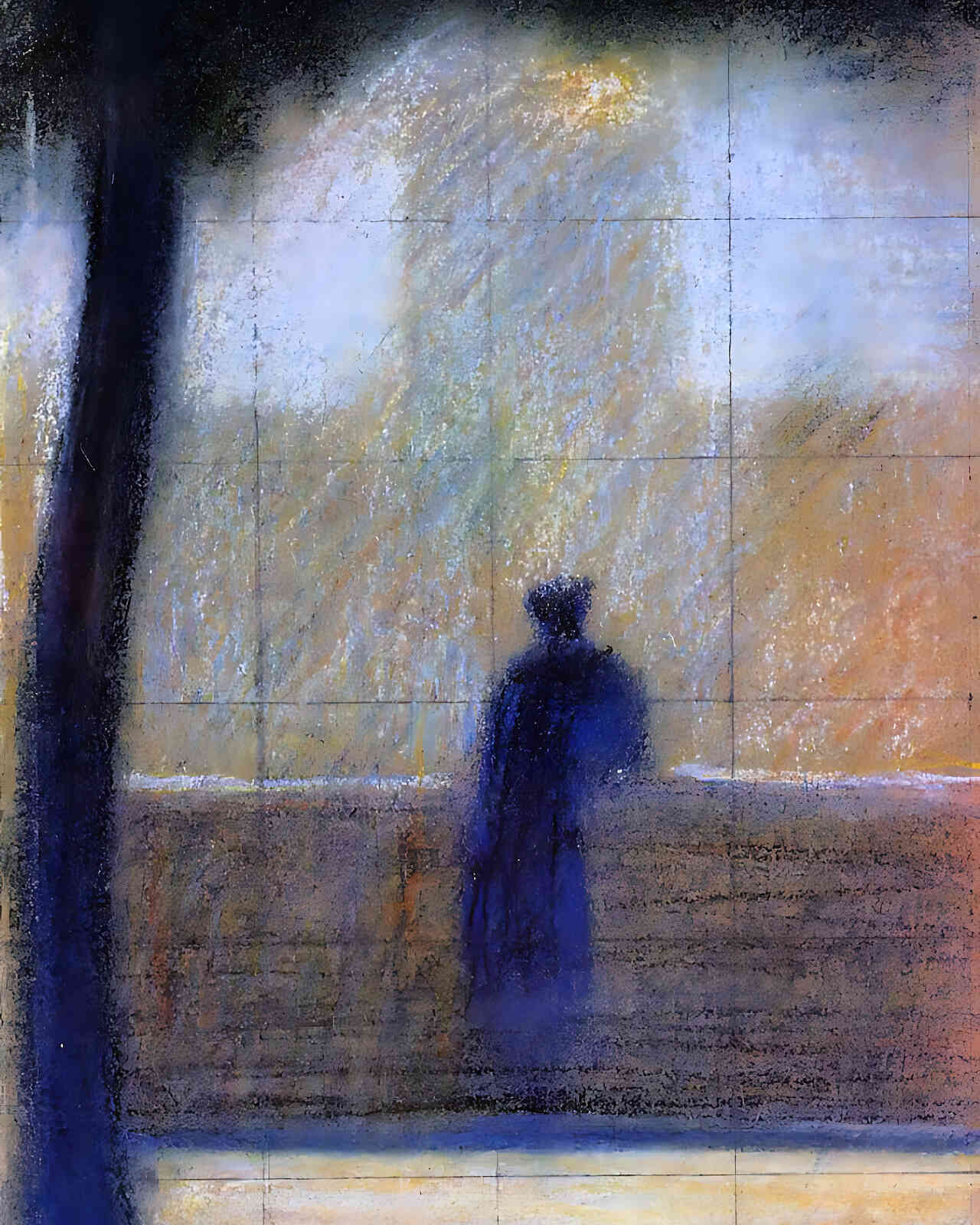 Man Leaning on a Parapet Painting by Georges Seurat 8x10" Art Print - Acid Free