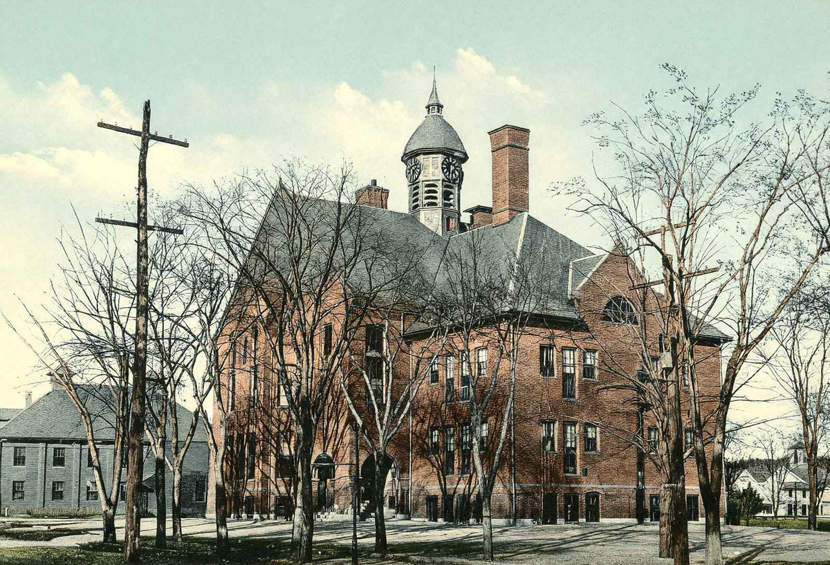 Maplewood School Malden MA in 1909 Vintage Print (7 Sizes) - High Quality