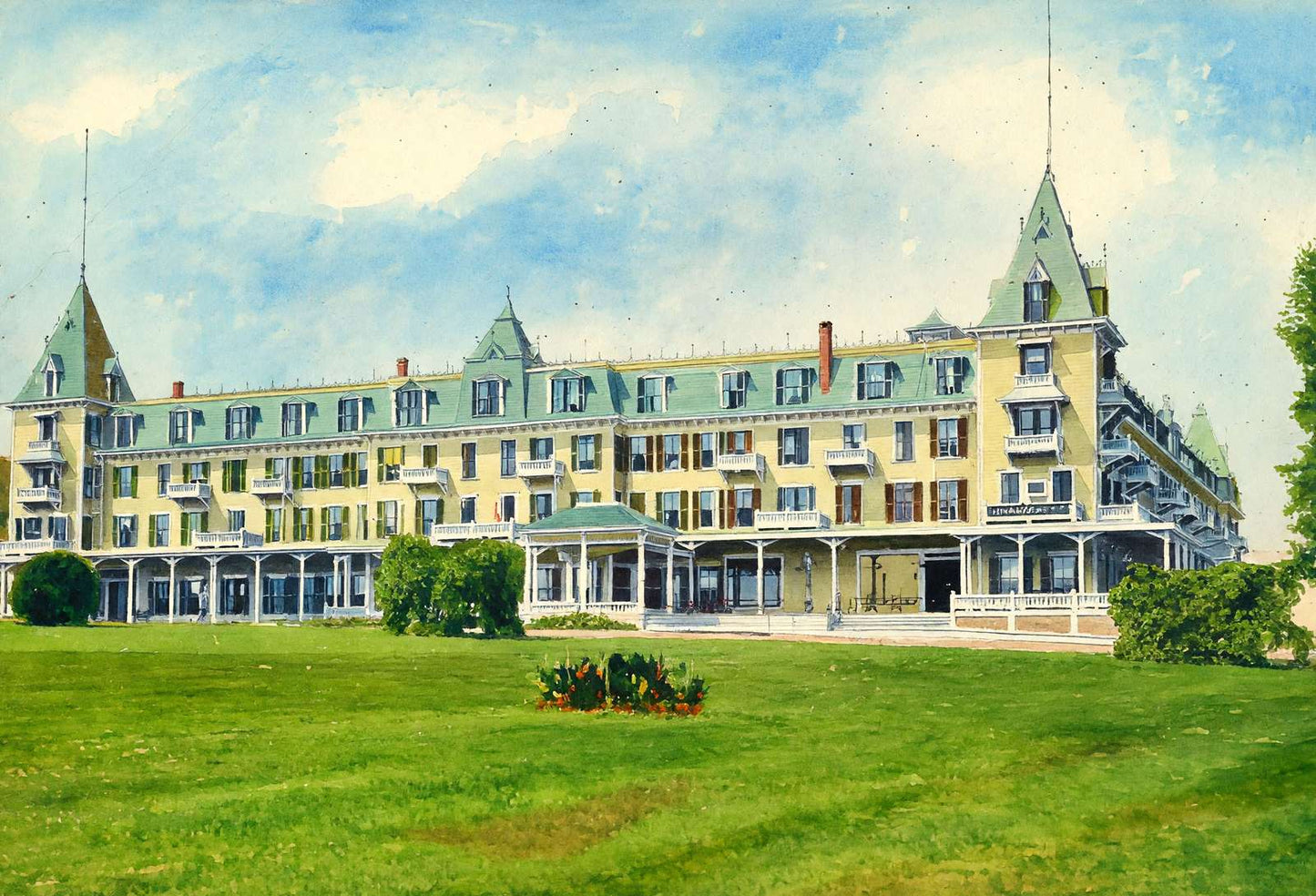 Maplewood Hotel Bethlehem NH in 1911 Art Print (7 Sizes) - Reproduction