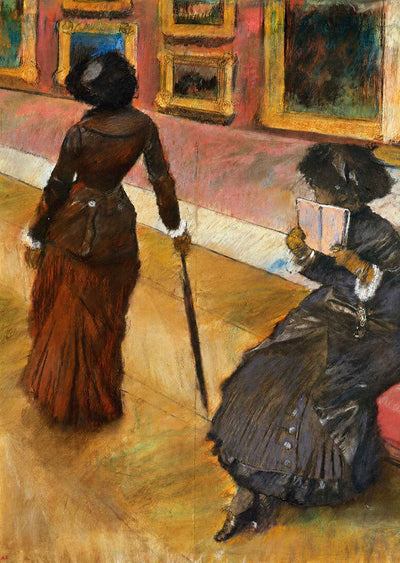 Mary Cassatt at the Louvre 1880 Painting by Edgar Degas Art Print (6 Sizes)