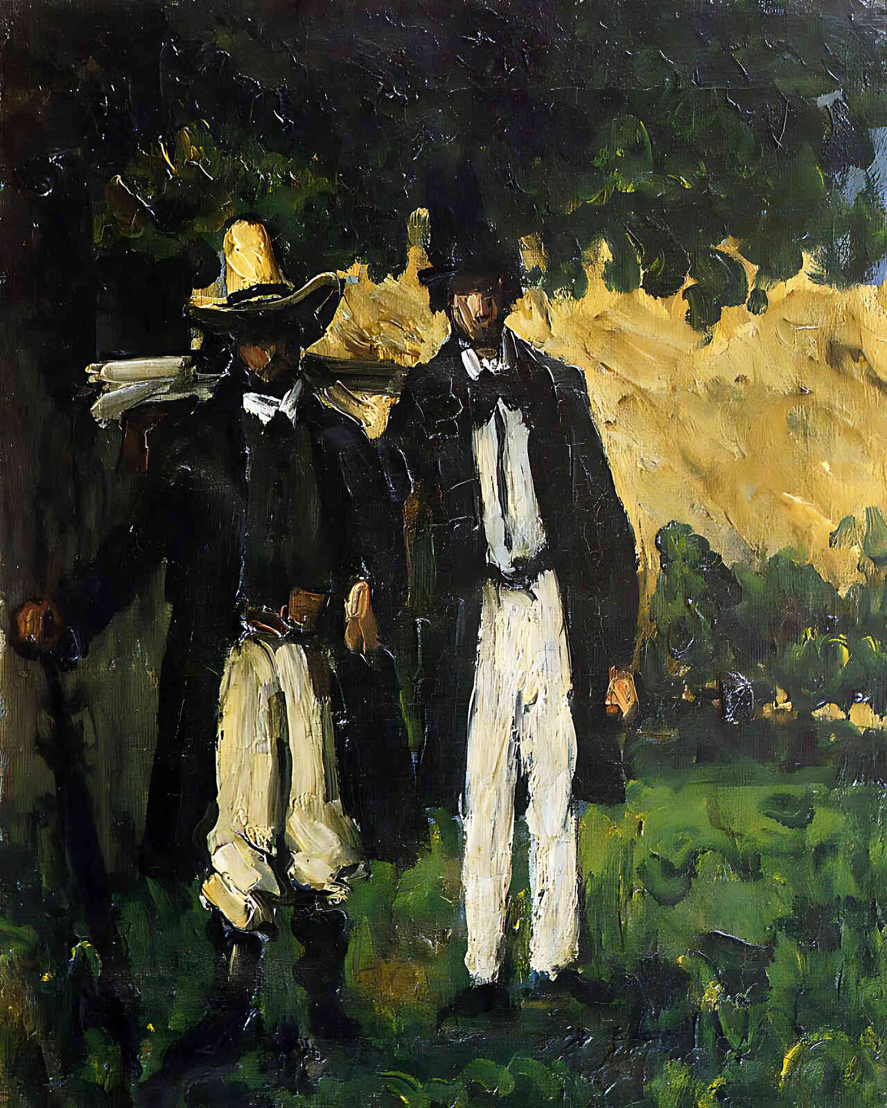 Marion and Valabregue Posing for a Picture by Paul Cezanne 8x10" Art Print