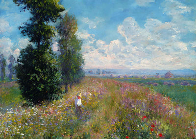 Meadow with Poplars 1875 Painting by Claude Monet Art Print (6 Sizes)