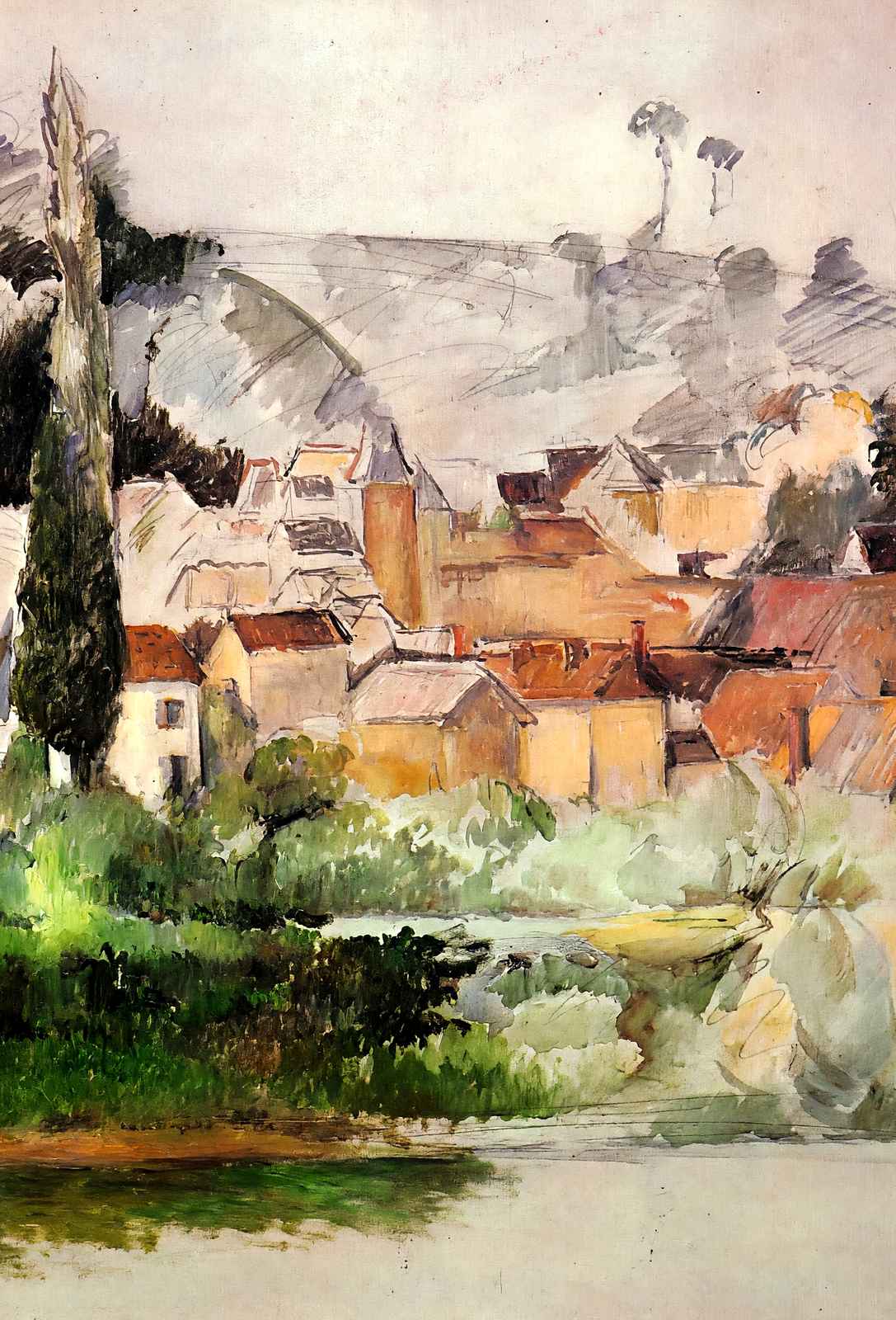 Medan Chateau and Village 1885 Painting by Paul Cezanne Fine Art Print (6 Sizes)