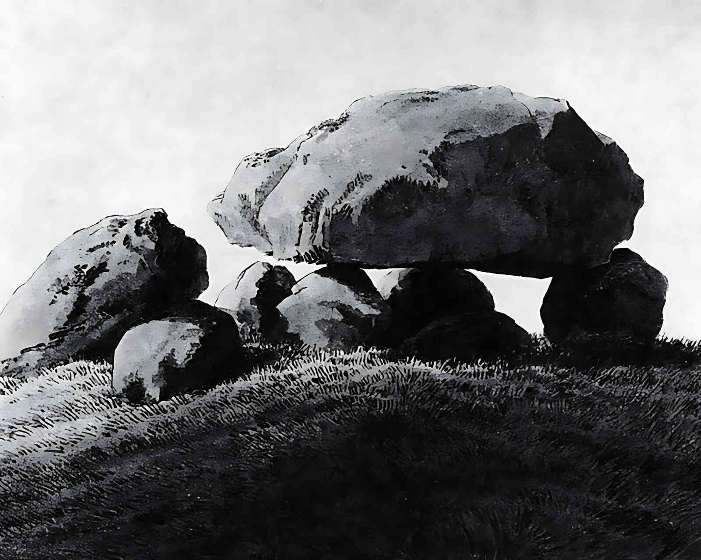 Megalithic Grave Painting by Caspar David Friedrich 8x10" Art Print - Acid Free