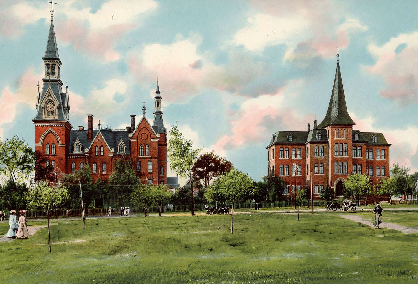Mercer University Macon GA in 1904 Vintage Print (7 Sizes) - Archival Paper