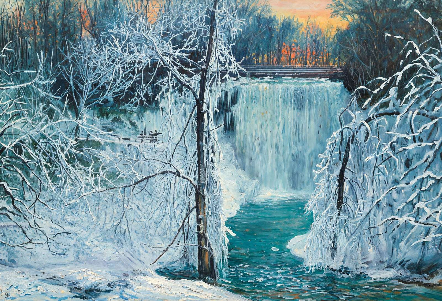 Minnehaha Falls in Winter in 1906 Art Print (7 Sizes) - Premium Print