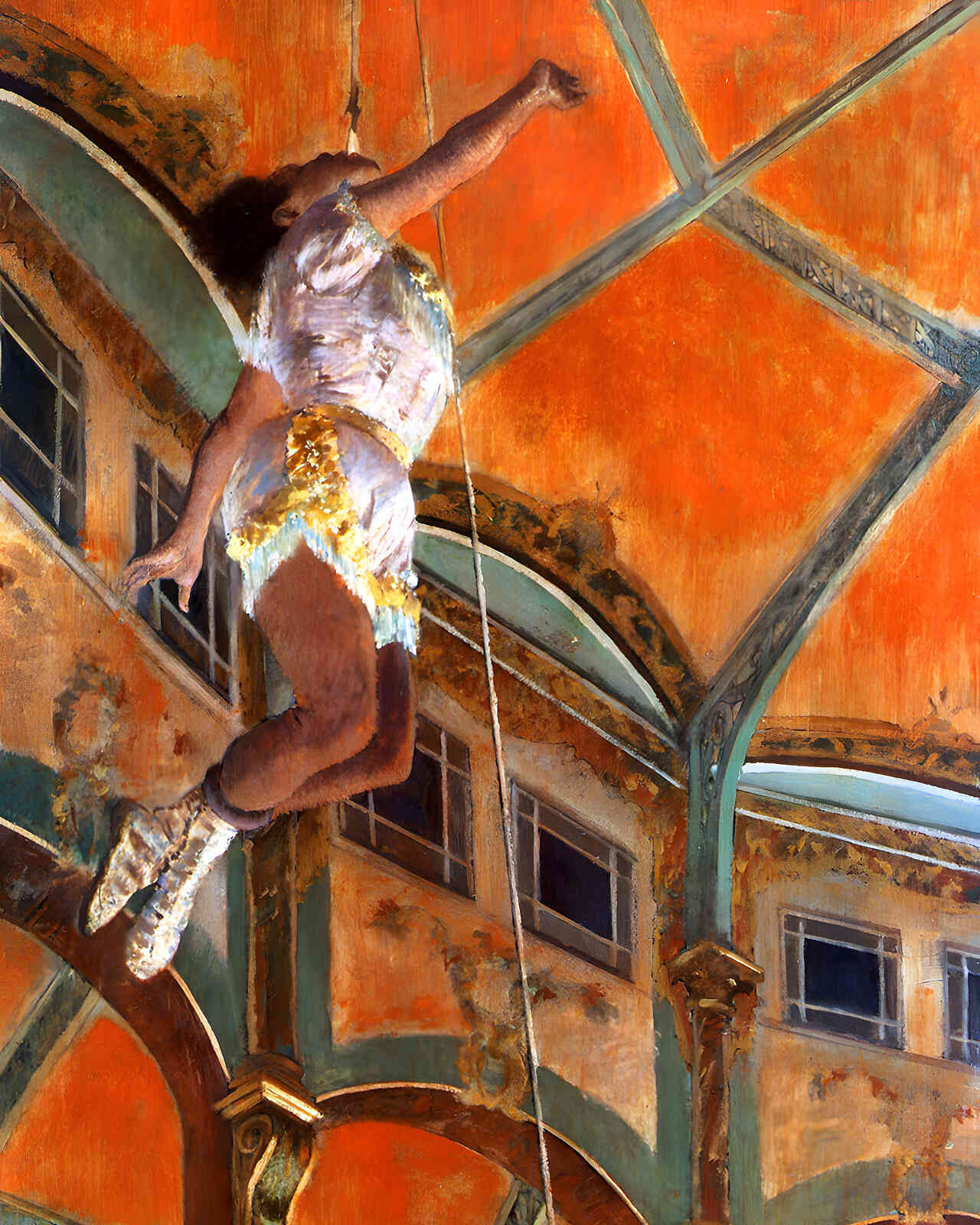 Miss La La at the Cirque Fernando 1879 Painting by Edgar Degas 8x10" Art Print