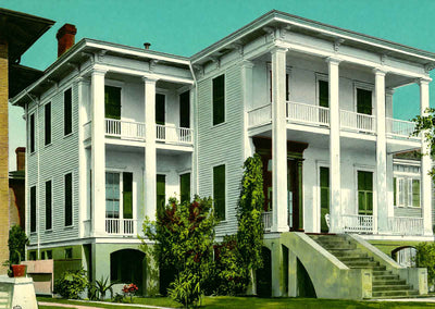 New Home of Augusta Evans Wilson Mobile Alabama in 1905 Vintage Print