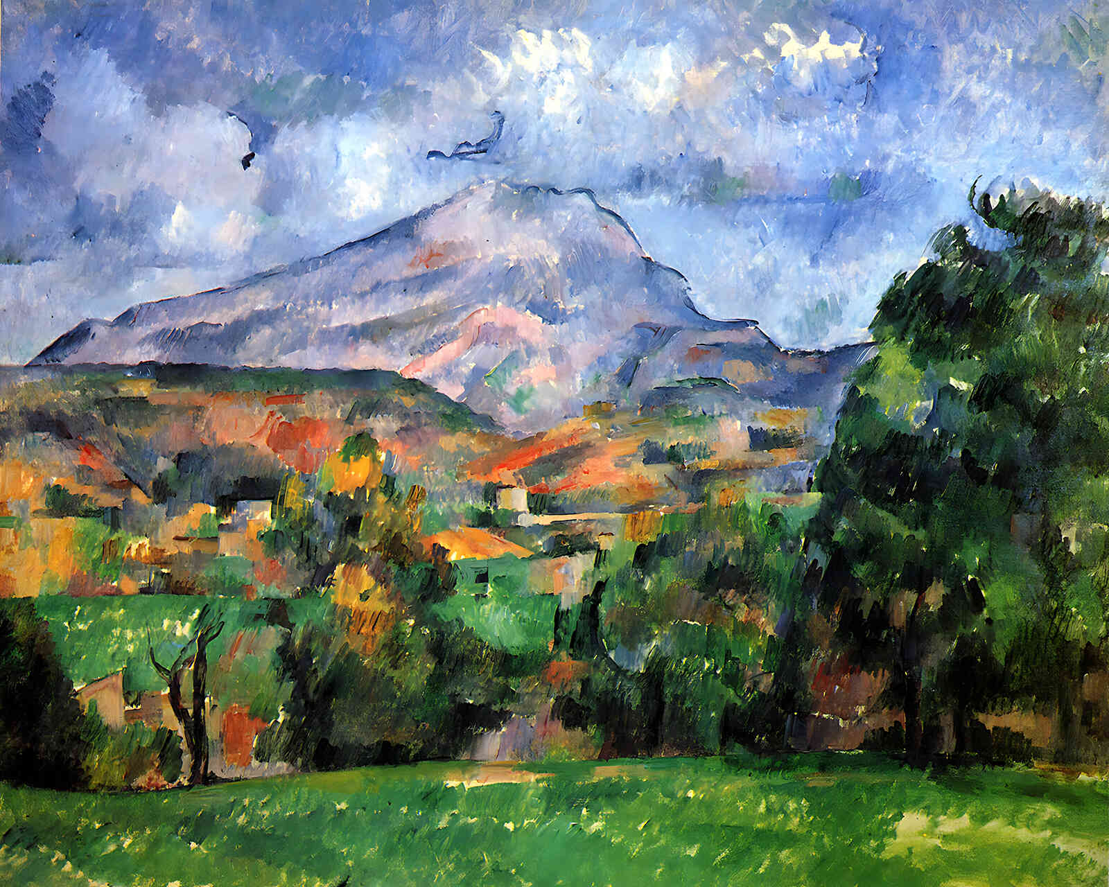 Mont Sainte-Victoire () Painting by Paul Cezanne 8x10" Art Print (Premium Print)