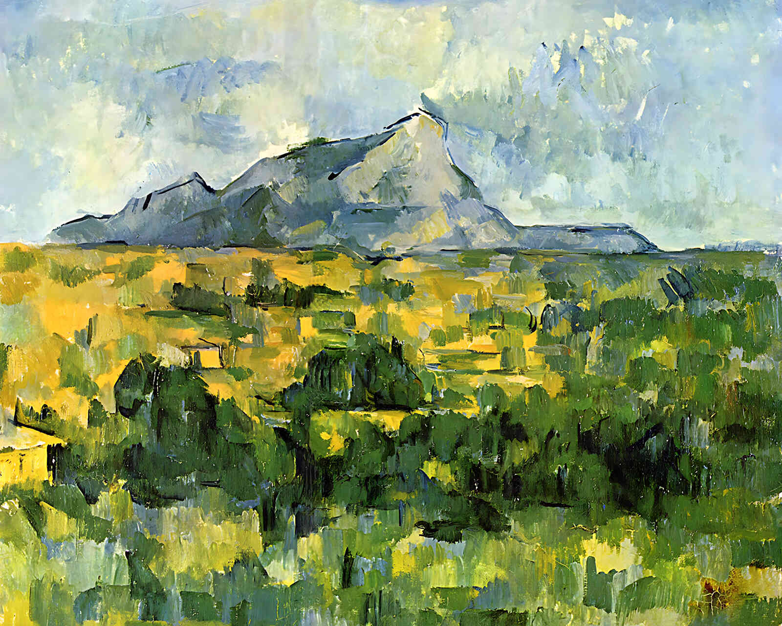 Mont Sainte-Victoire Painting by Paul Cezanne 8x10" Art Print - Premium Quality