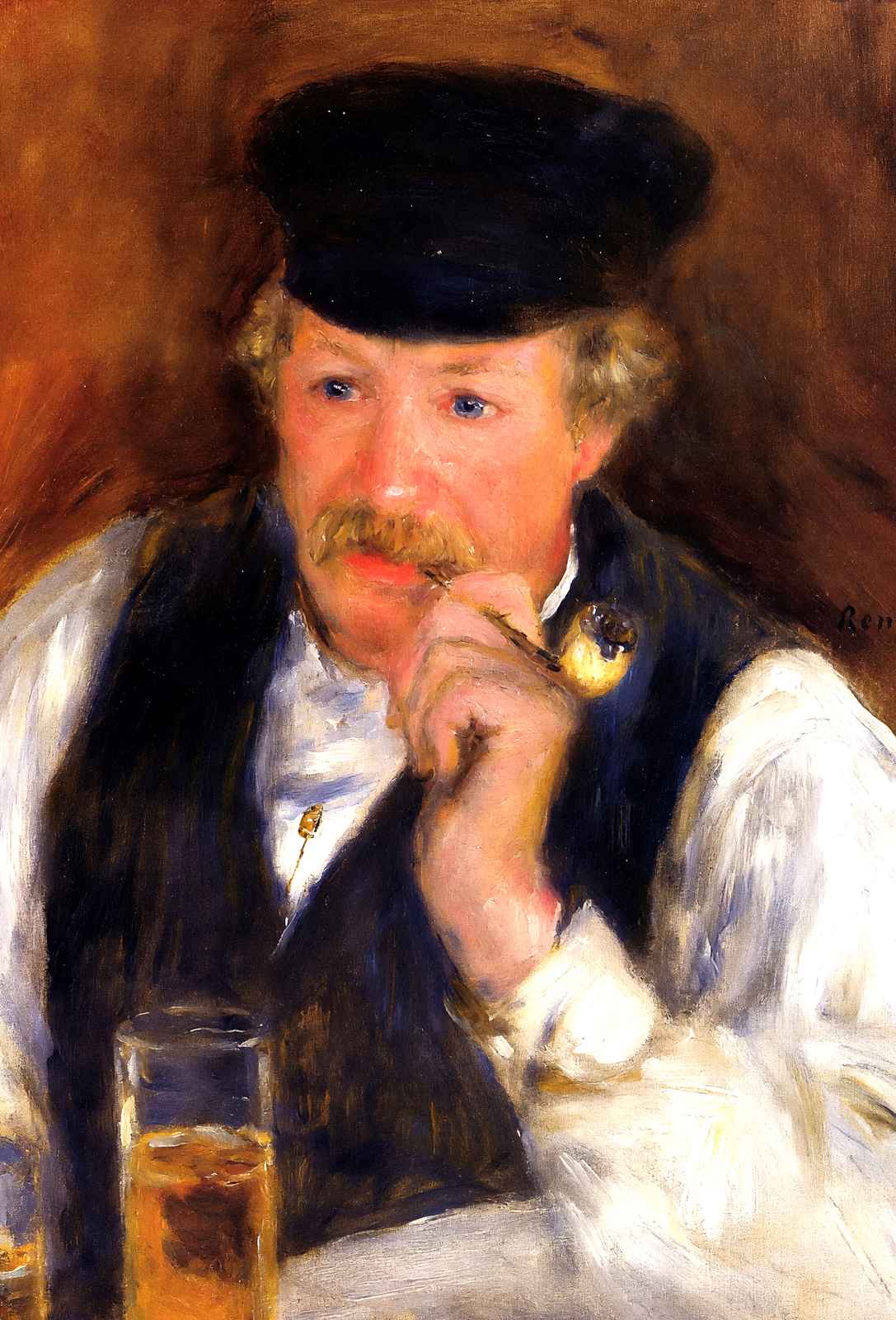 Monsieur Fornaise Art Print 1875 Painting by Pierre-Auguste Renoir (6 Sizes)