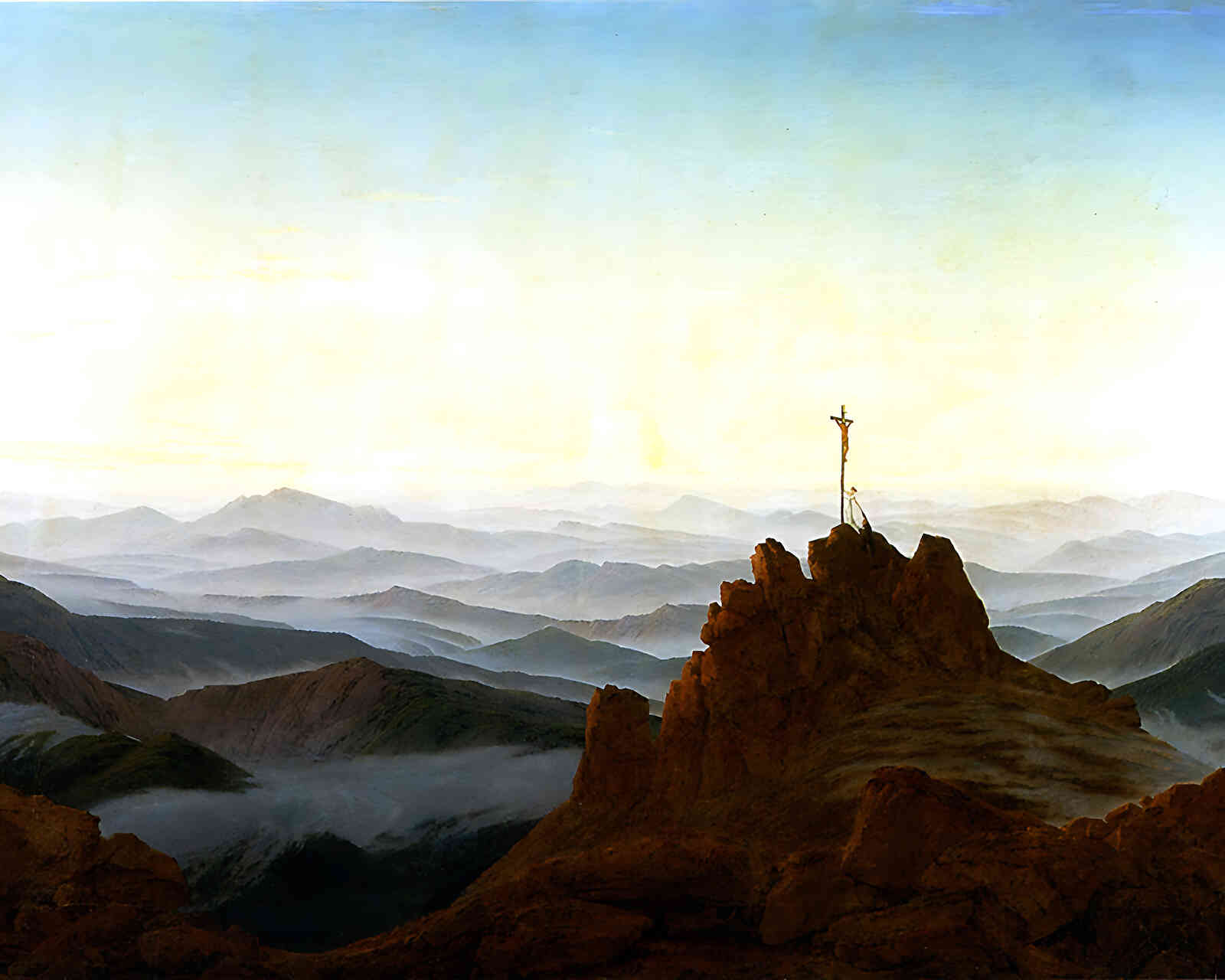 Morning in the Sudeten Mountains by Caspar David Friedrich 8x10" Art Print