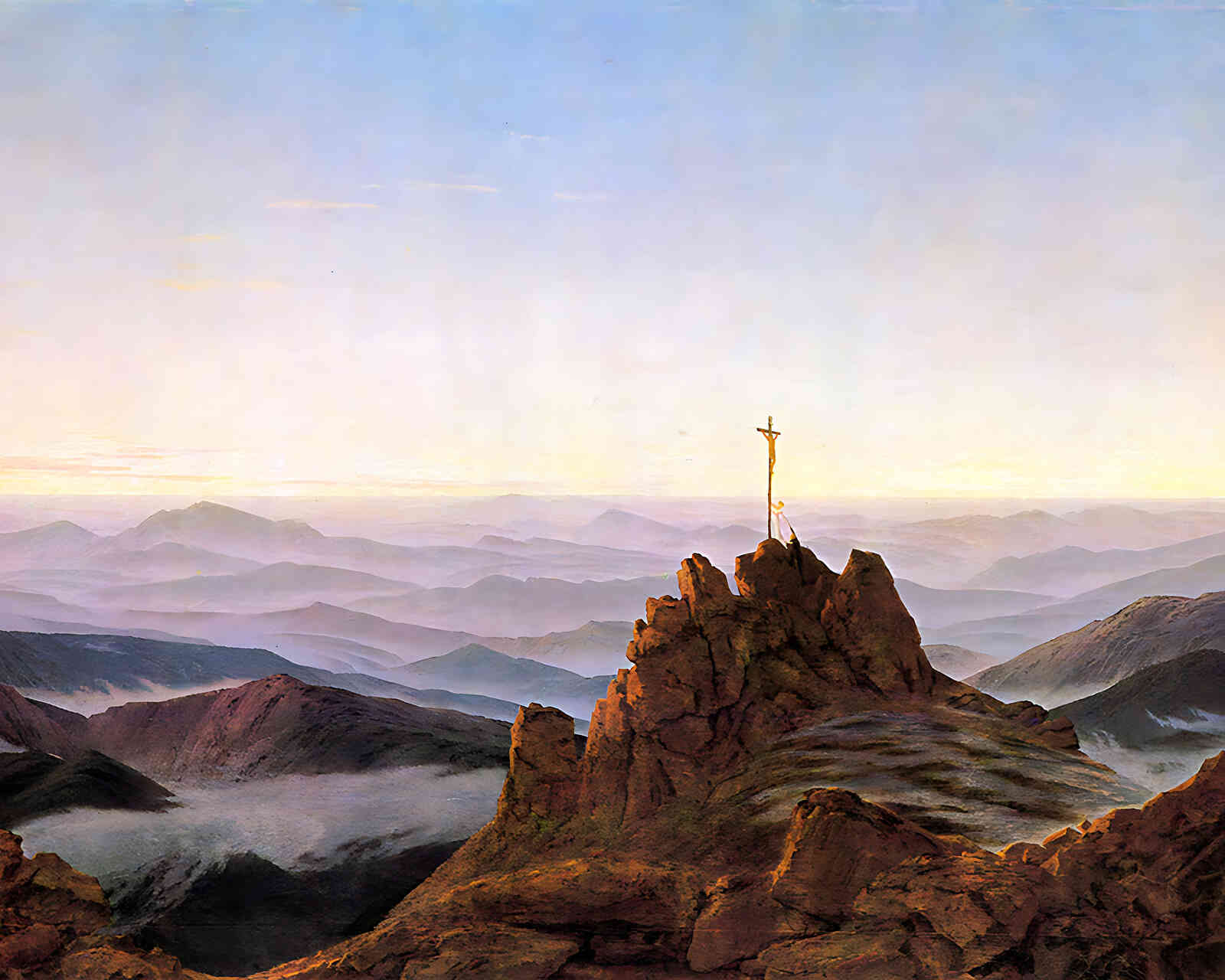 Morning in Riesengebirge Painting by Caspar David Friedrich 8x10" Art Print