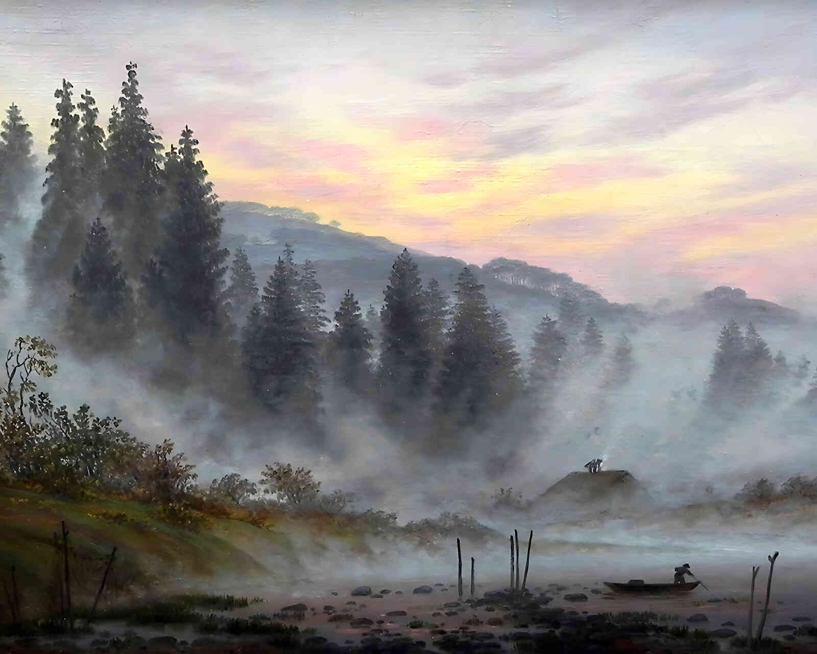 Morning Painting by Caspar David Friedrich 8x10" Art Print - Premium Quality