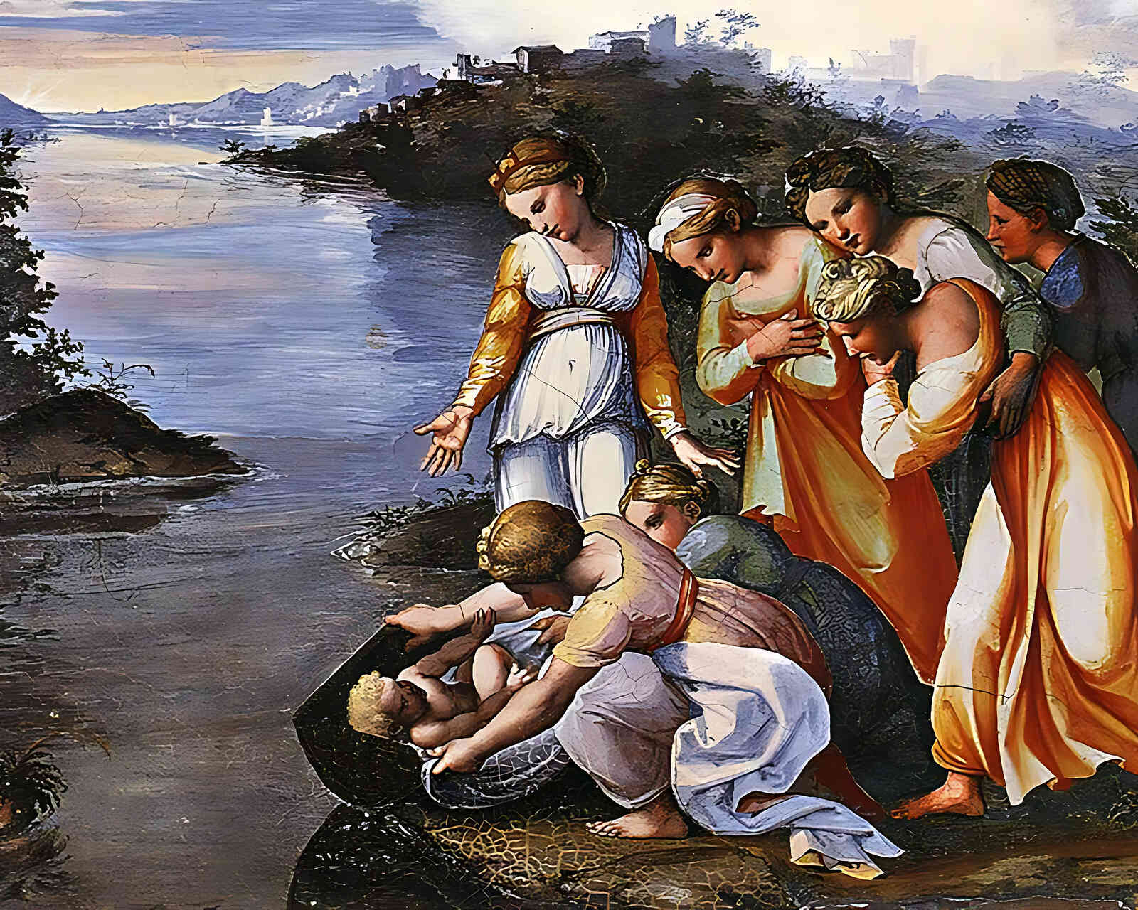 Moses Saved from the Water Painting by Raphael 8x10" Art Print (Premium Print)