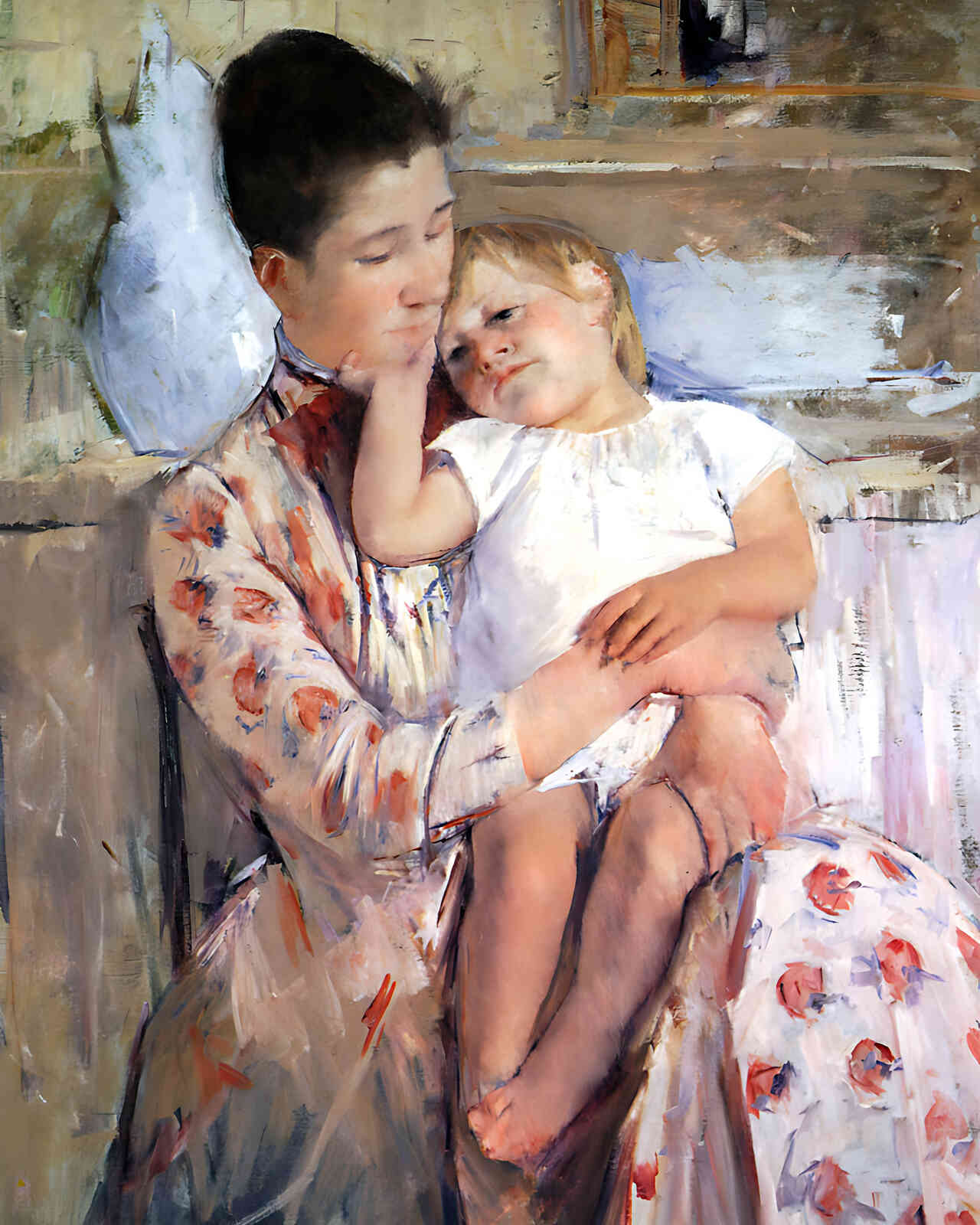 Mother and Child () Painting by Mary Cassatt 8x10" Art Print (High Quality)