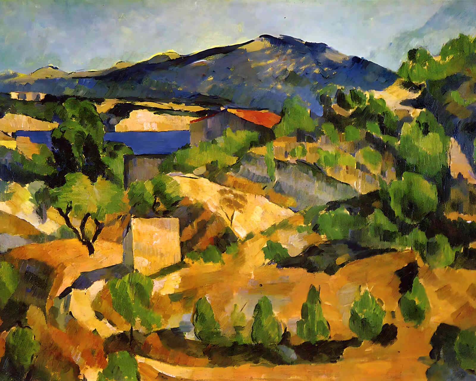 Mountains in Provence. L'Estaque Painting by Paul Cezanne 8x10" Art Print