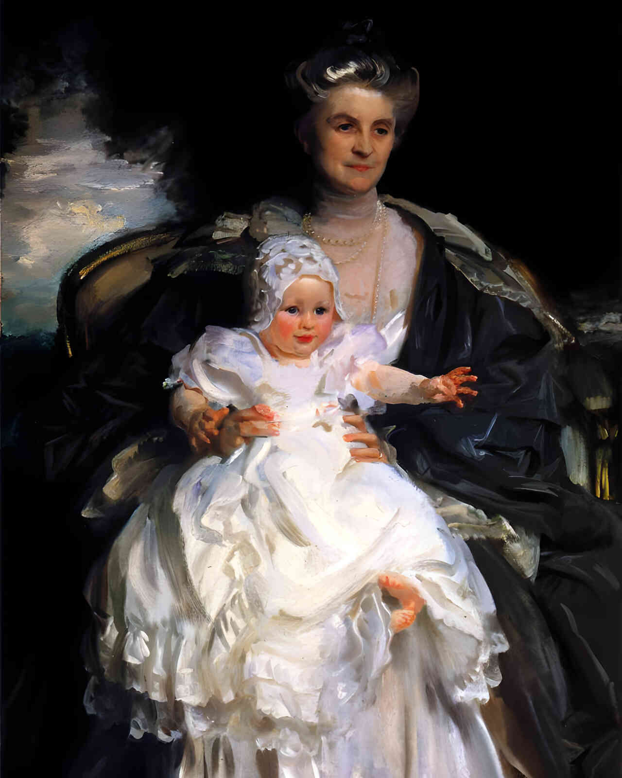 Mrs. Henry Phipps and Her Granson Winston 1907 Painting by John Singer Sargent 8x10" Art Print