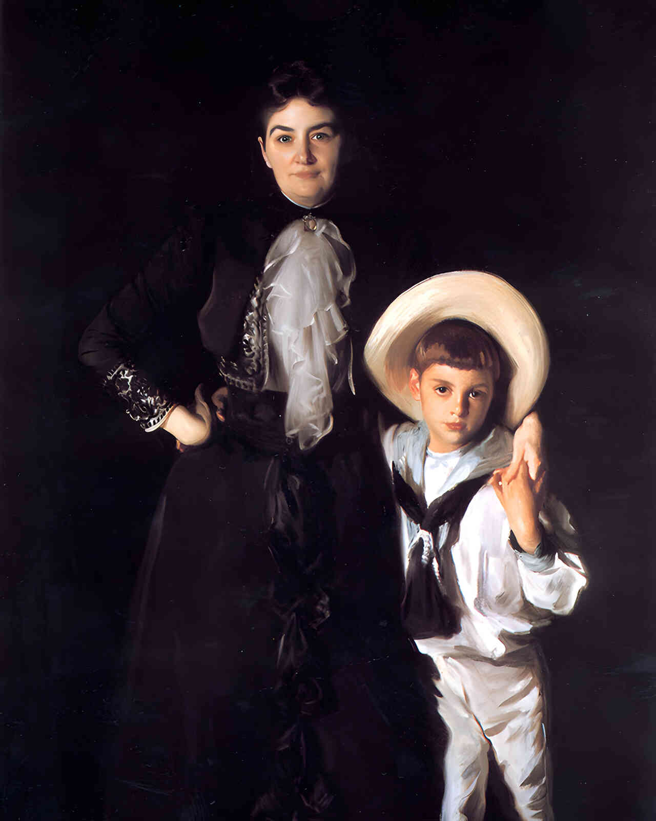 Mrs. Edward L. Davis and Her Son Livingston 1890 Painting by John Singer Sargent 8x10" Art Print