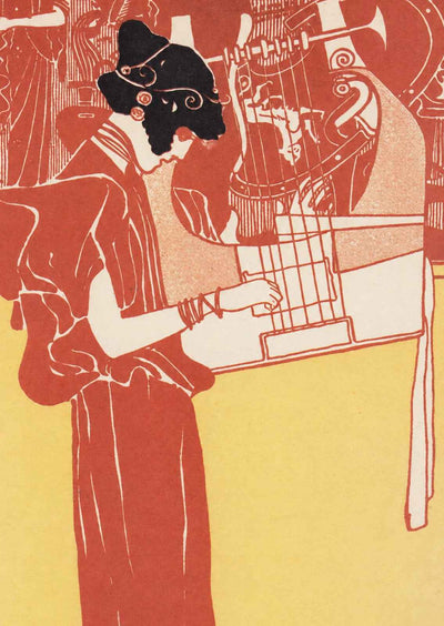 Musik (Lithograph) 1901 Lithograph by Gustav Klimt Art Print (6 Sizes)