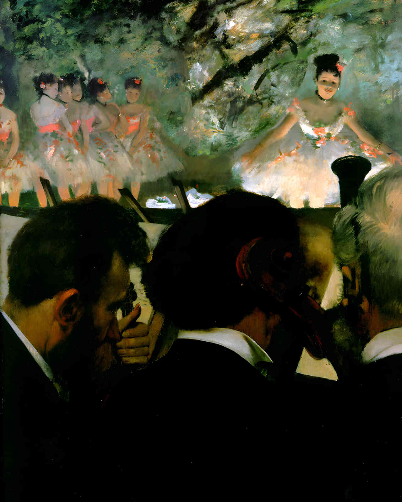 Musicians in the Orchestra 1872 Painting by Edgar Degas 8x10" Art Print