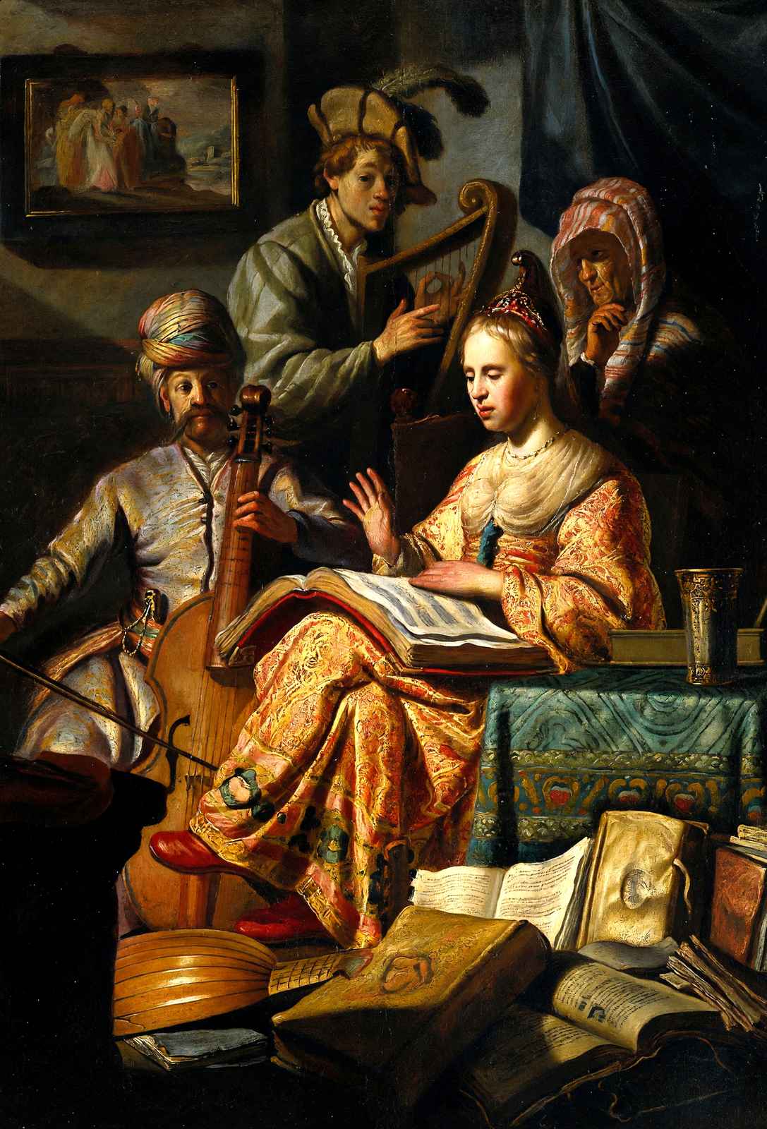 Musical Allegory 1626 Painting by Rembrandt Art Print (6 Sizes)