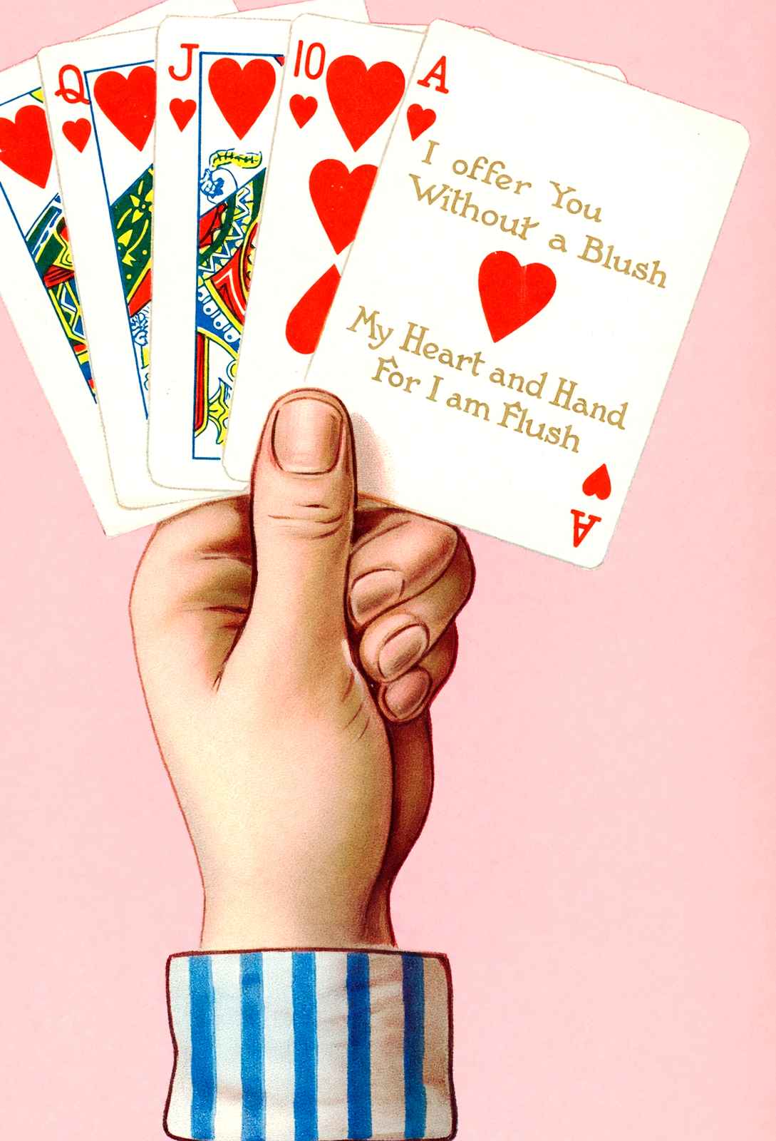 My Heart and Hand in 1909 Vintage Print (7 Sizes) - Shipped Flat