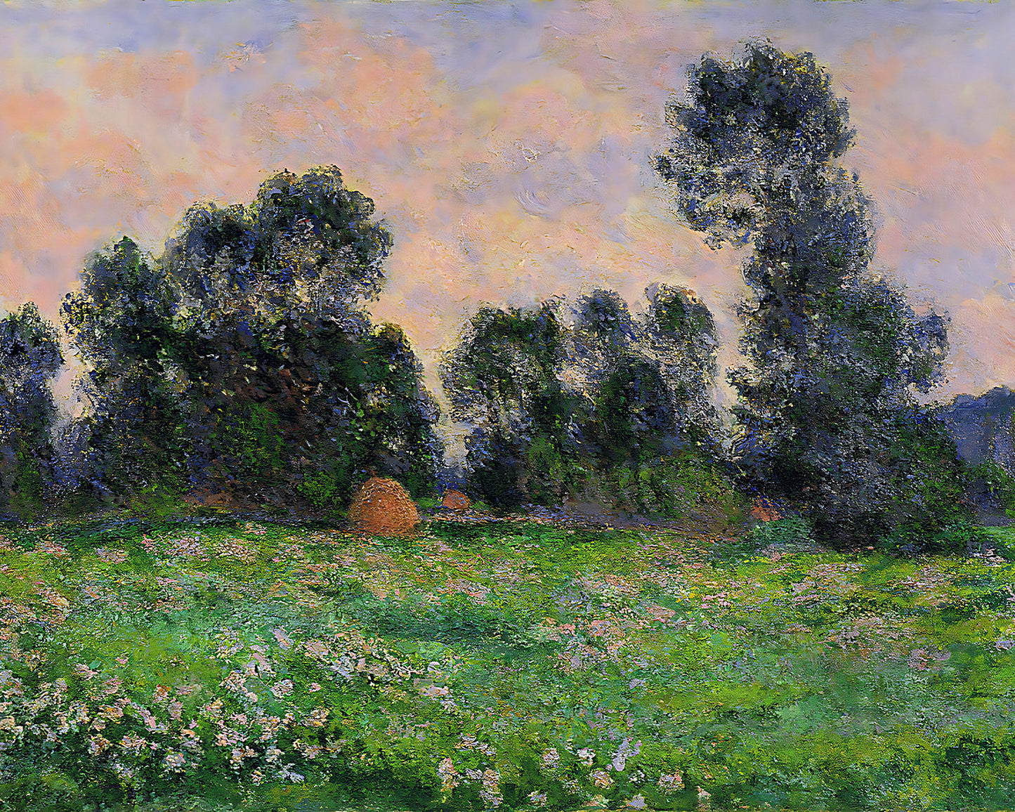 Meadow in Giverny Painting by Claude Monet 8x10" Art Print