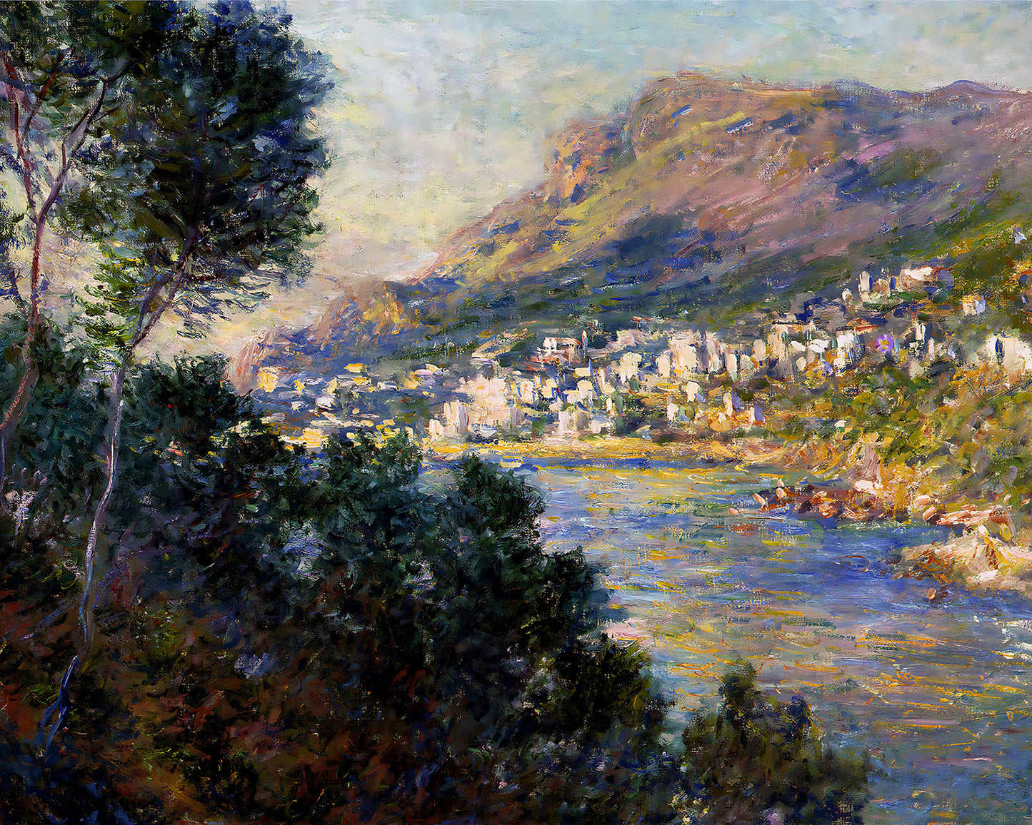 Monte Carlo Seen from Roquebrune Painting by Claude Monet 8x10" Art Print