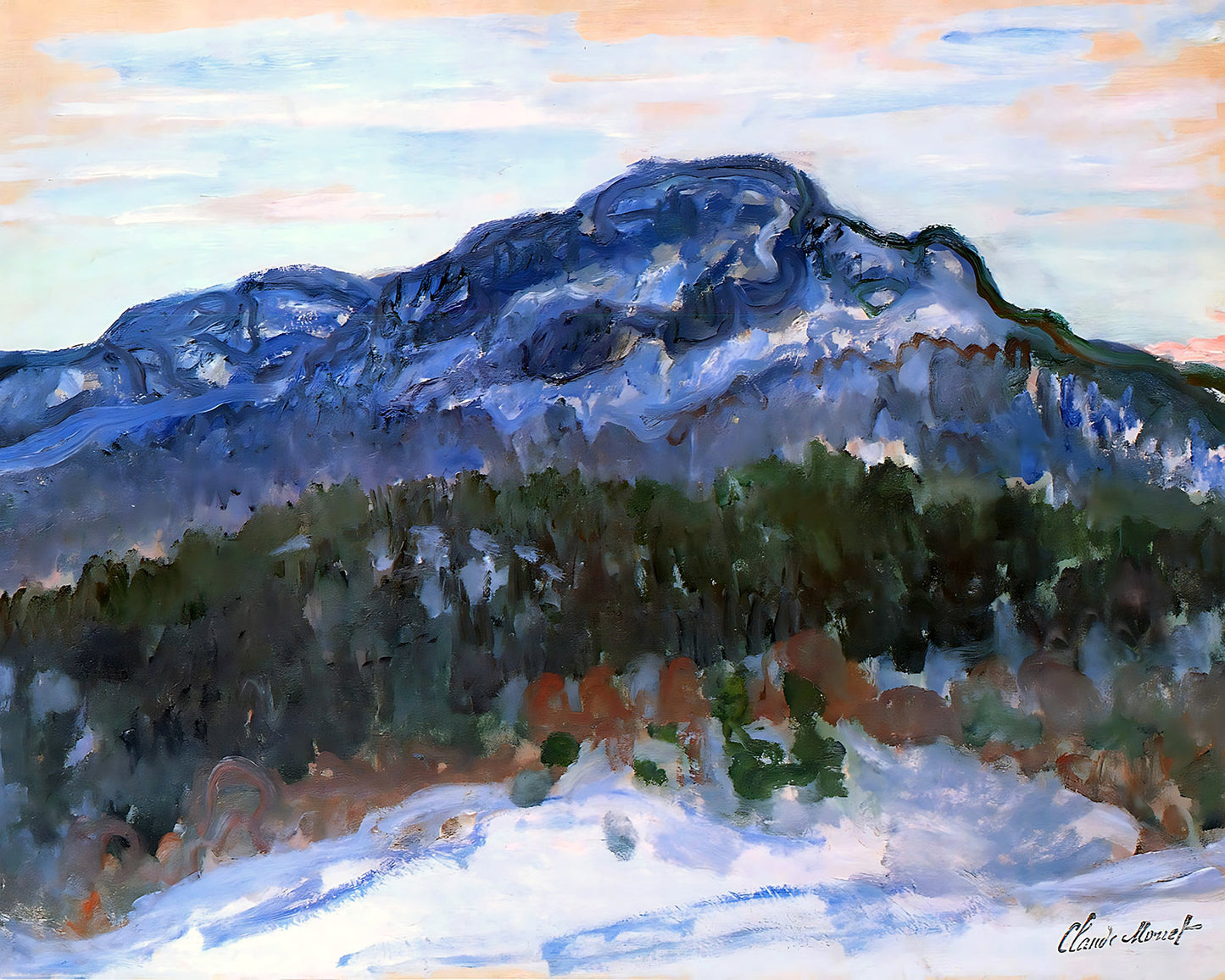 Mount Kolsaas Painting by Claude Monet 8x10" Art Print