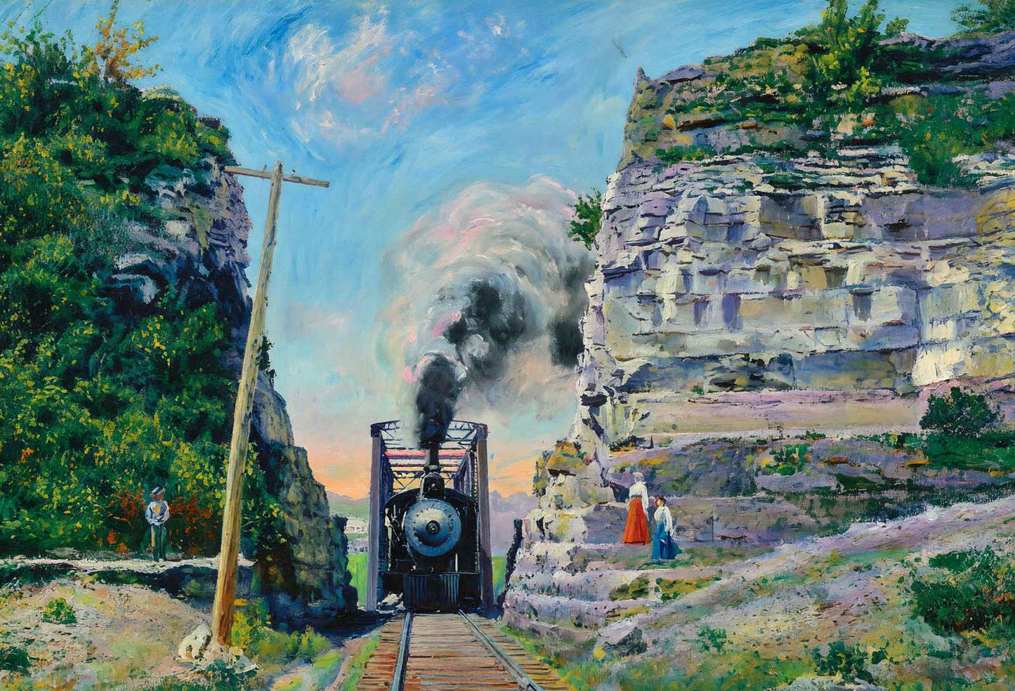 The Narrows Eureka Springs AR in 1907 Art Print (7 Sizes) - Archival Paper