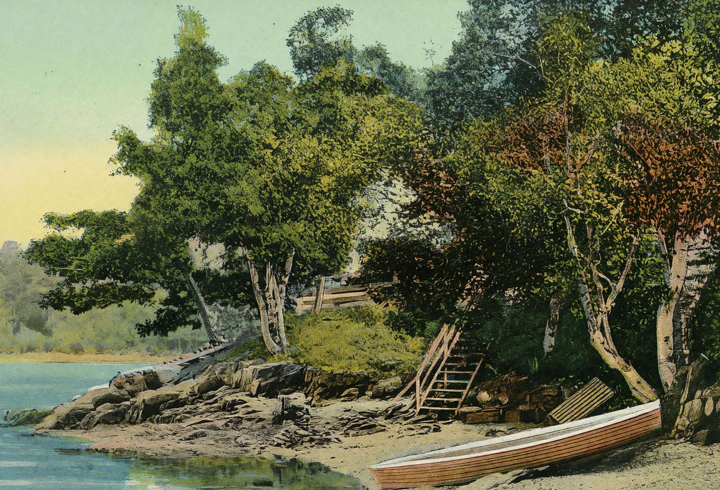 Near the Gurnett Casco Bay Maine in 1908 Vintage Print (7 Sizes)