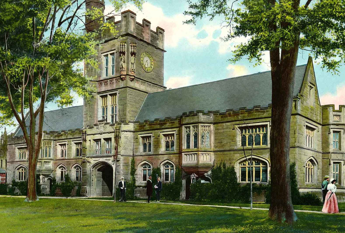 New Library Princeton University in 1910 Vintage Print (7 Sizes) - Retouched