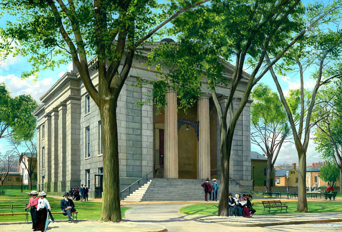 City Hall, New Bedford, Massachusetts in 1905 Art Print (7 Sizes) - Shipped Flat