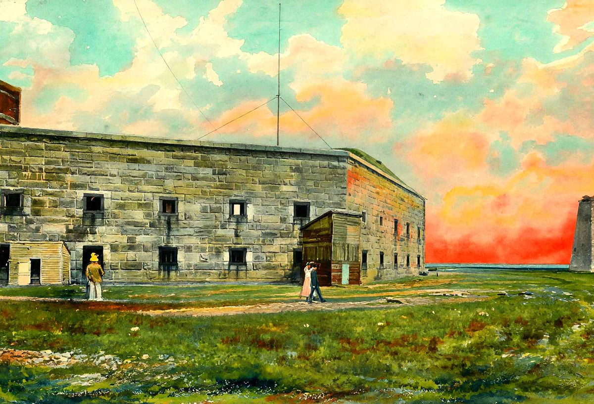 Old Fort Rodman, New Bedford, Massachusetts in 1905 Art Print (7 Sizes)