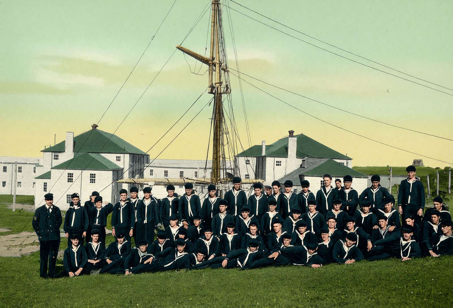 Training Station Group of Middies Newport RI in 1907 Vintage Print (7 Sizes)