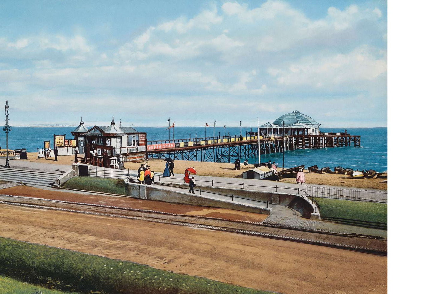 The New Pier Southsea in 1903 Vintage Print (7 Sizes) - Acid Free