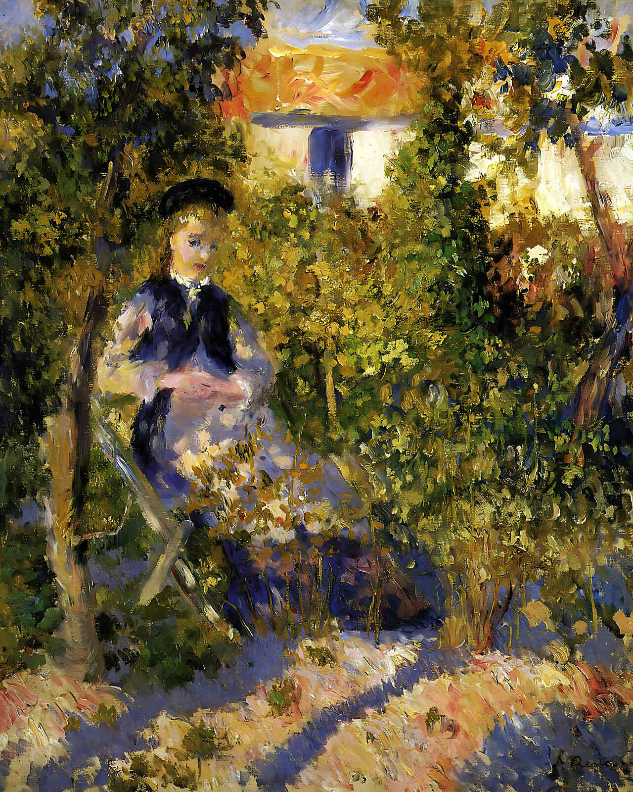Nini in the Garden Painting by Pierre-Auguste Renoir 8x10" Art Print - Acid Free