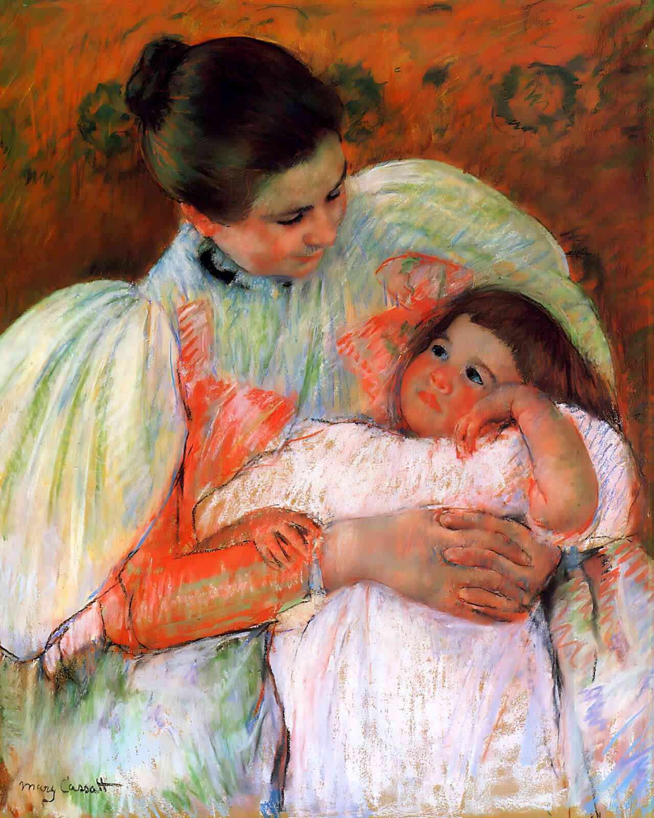 Nurse and Child Painting by Mary Cassatt 8x10" Art Print (Archival Paper)