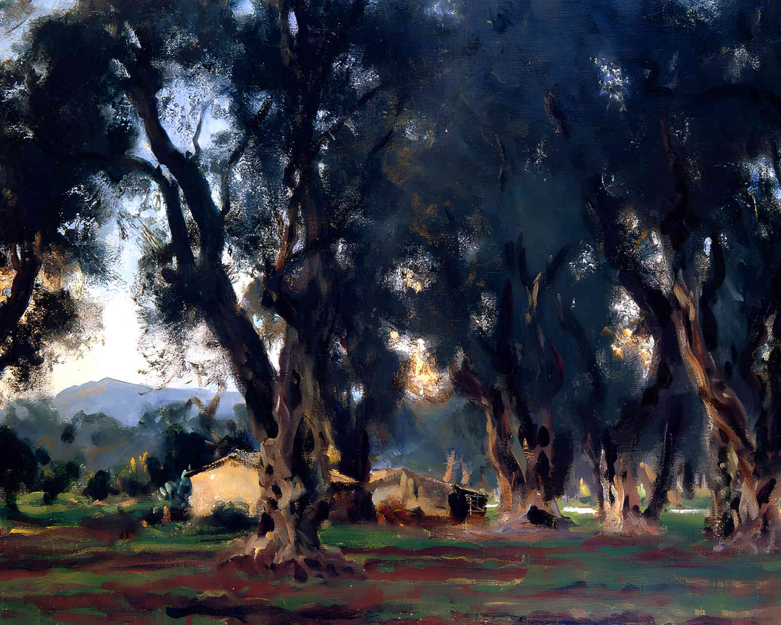 Olive Trees at Corfu 1909 Painting by John Singer Sargent 8x10" Art Print