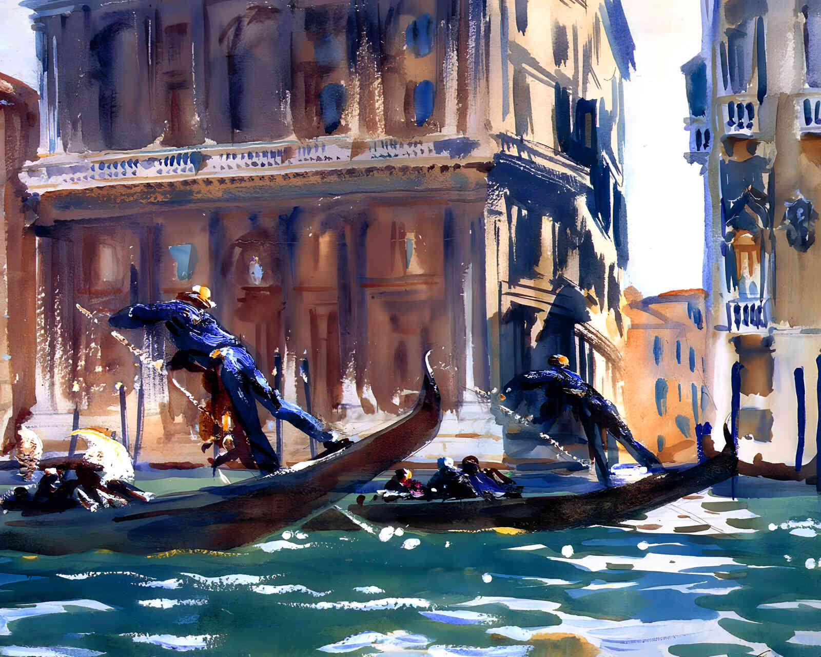 On the Canal 1903 Painting by John Singer Sargent 8x10" Art Print