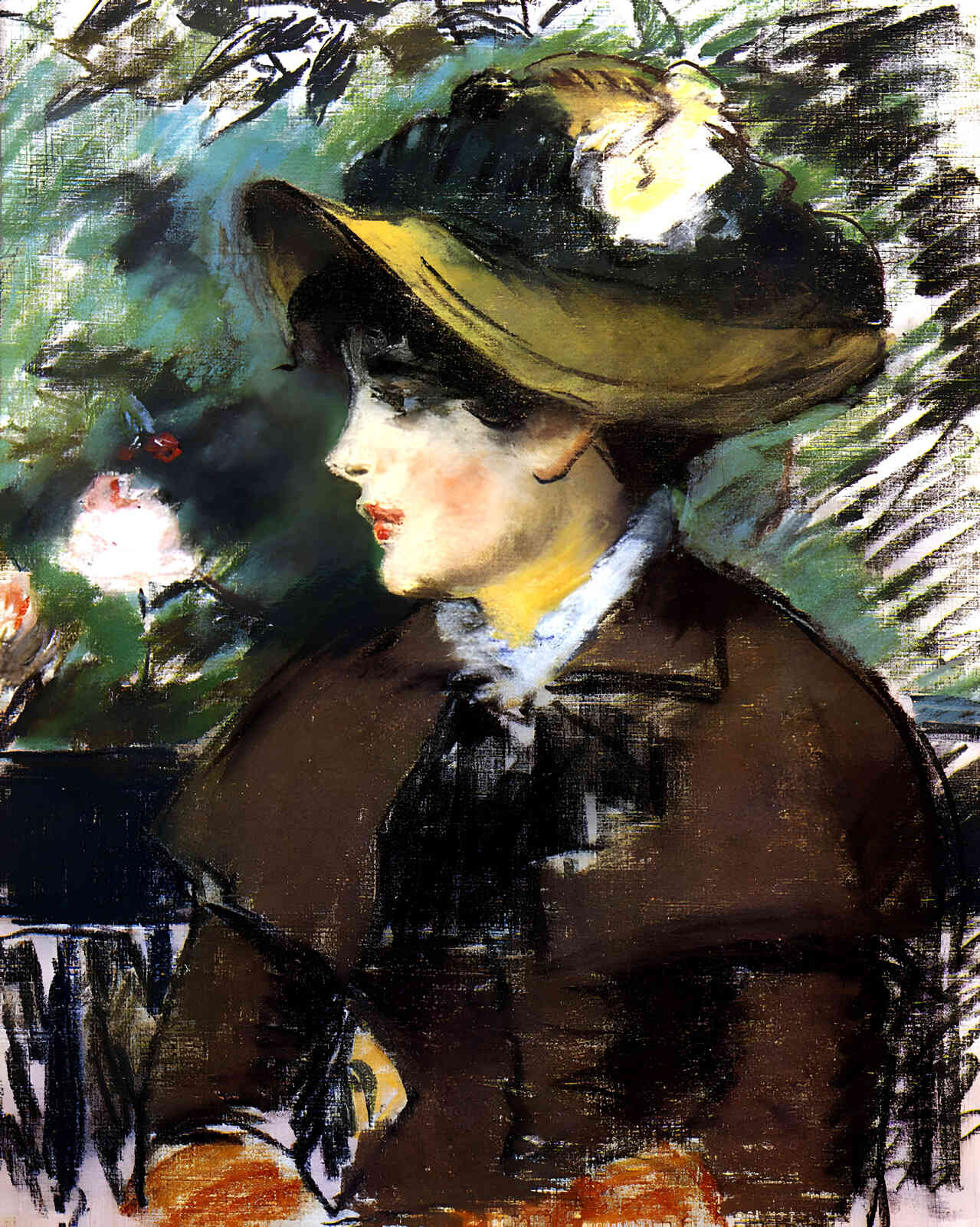 On the Bench 1879 Painting by Edouard Manet 8x10" Art Print