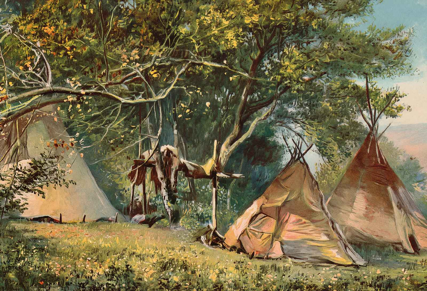 A Deserted Camp on the Snake River Oregon in 1908 Vintage Print (7 Sizes)