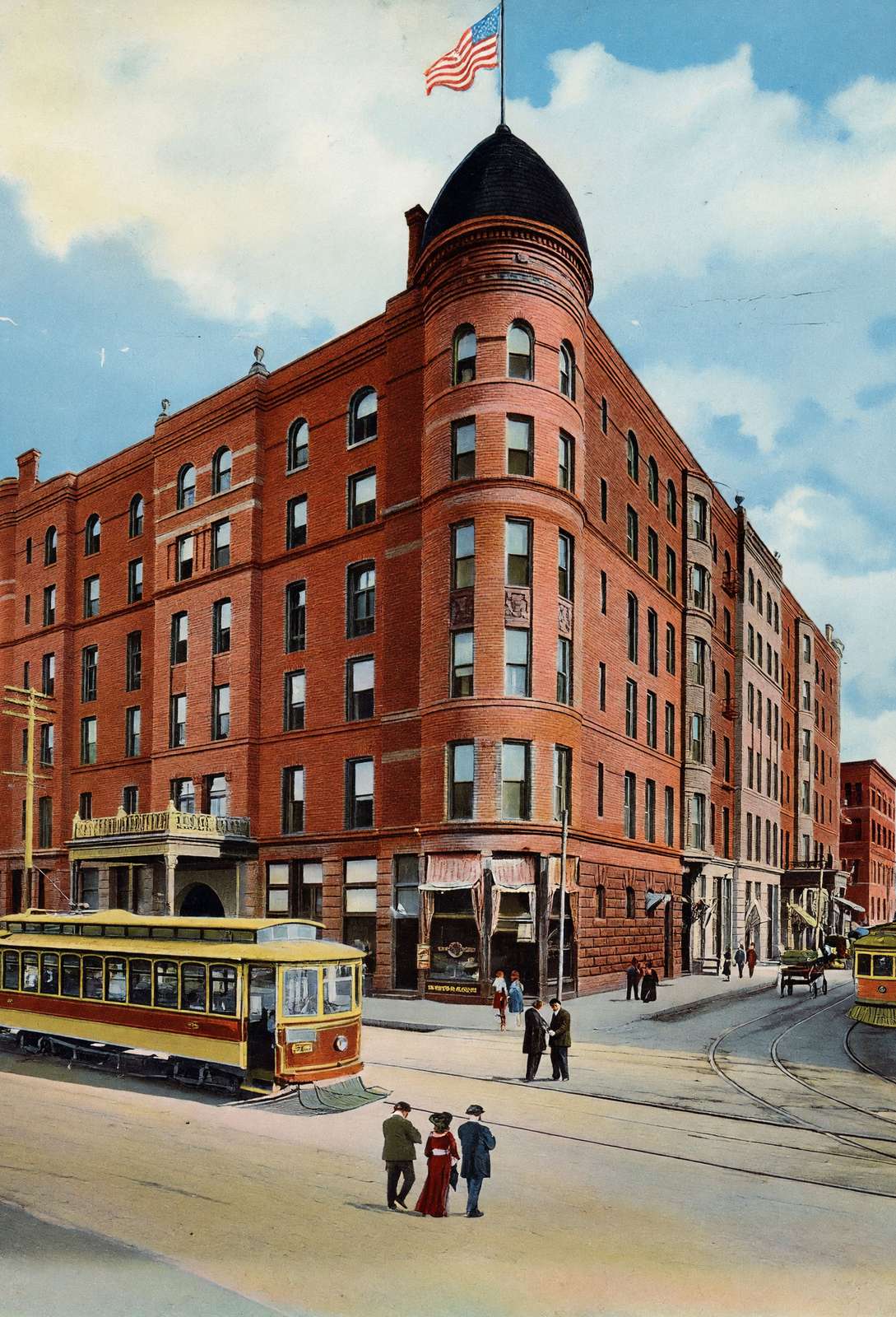 Oriental Hotel Dallas in 1905 Vintage Print (7 Sizes) - Archival Paper