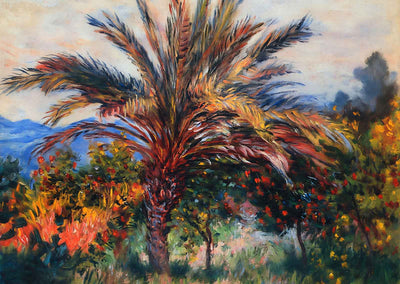 Palm Tree at Bordighera 1884 Painting by Claude Monet Fine Art Print (6 Sizes)