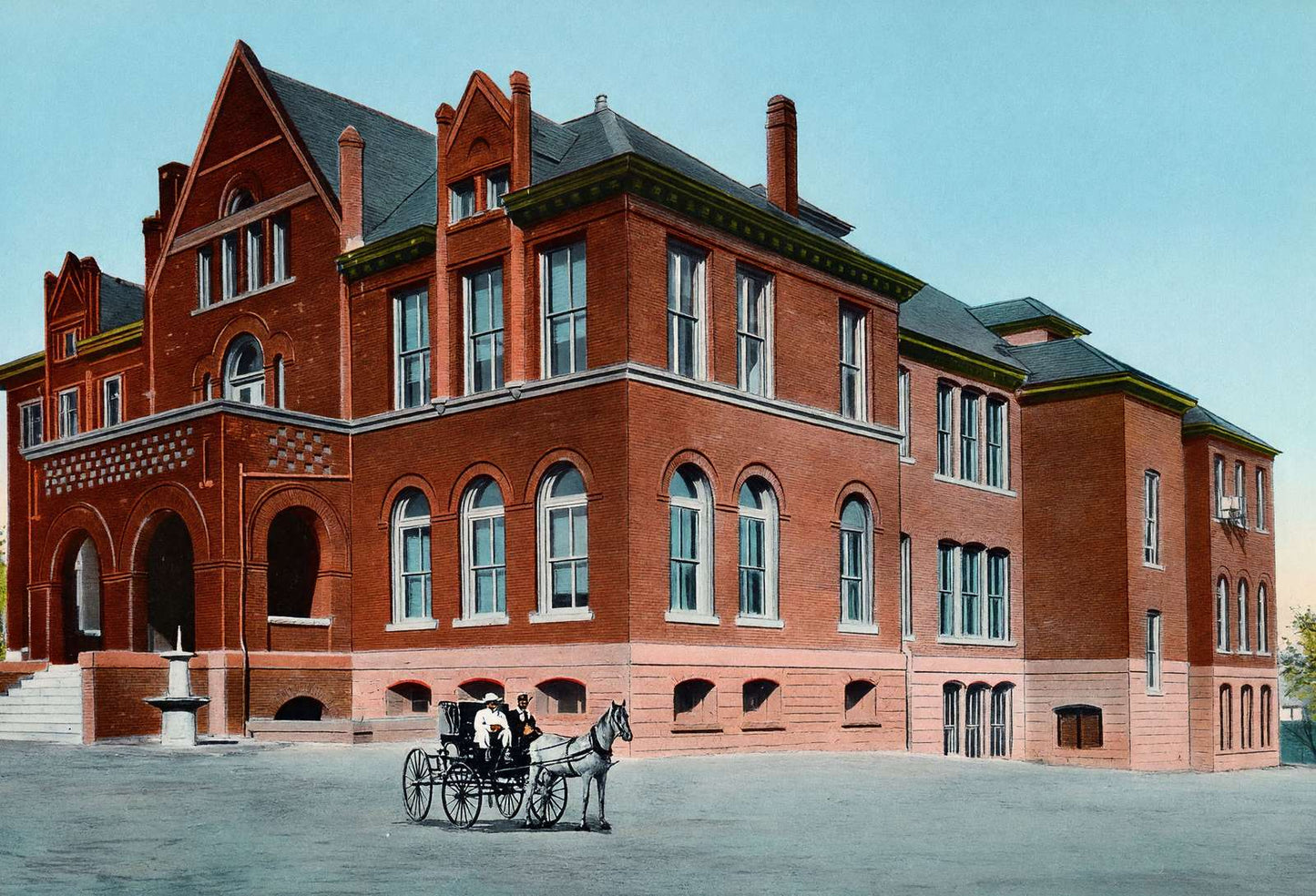 Paris High School Texas in 1907 Vintage Print (7 Sizes) - Archival Paper