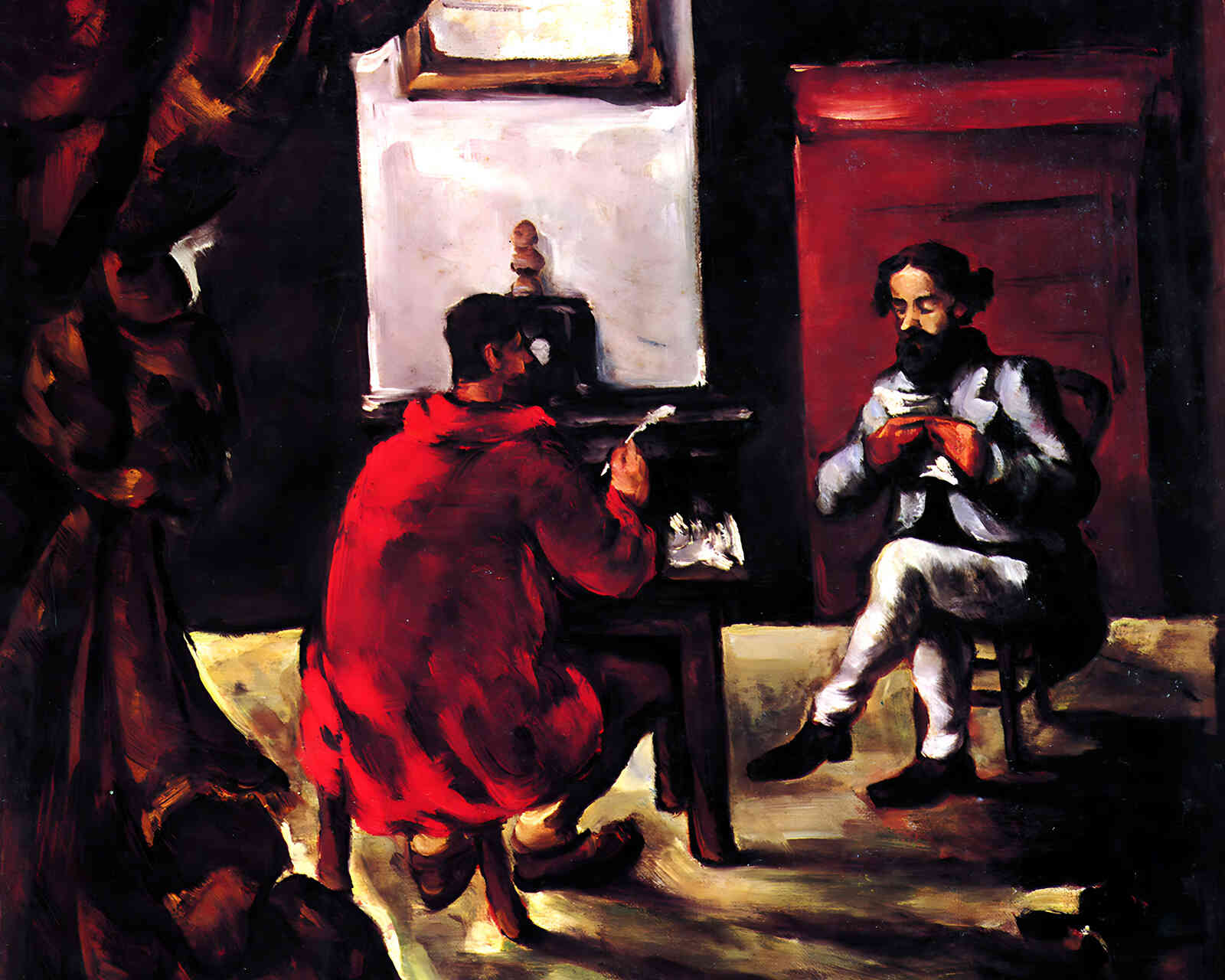 Paul Alexis Reading at Zola's House Painting by Paul Cezanne 8x10" Art Print
