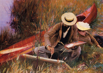 Paul Helleu Sketching His Wife Art Print 1889 by John Singer Sargent (6 Sizes)