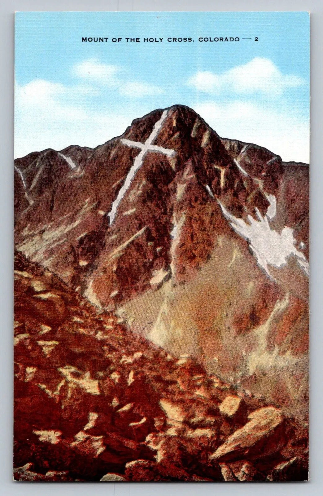 Mount of the Holy Cross, Colorado Vintage E. C. Kropp Postcard