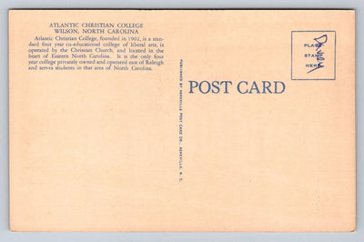 Night Scene Howard Chapel and Kinsey Hall, Atlantic Christian College Postcard